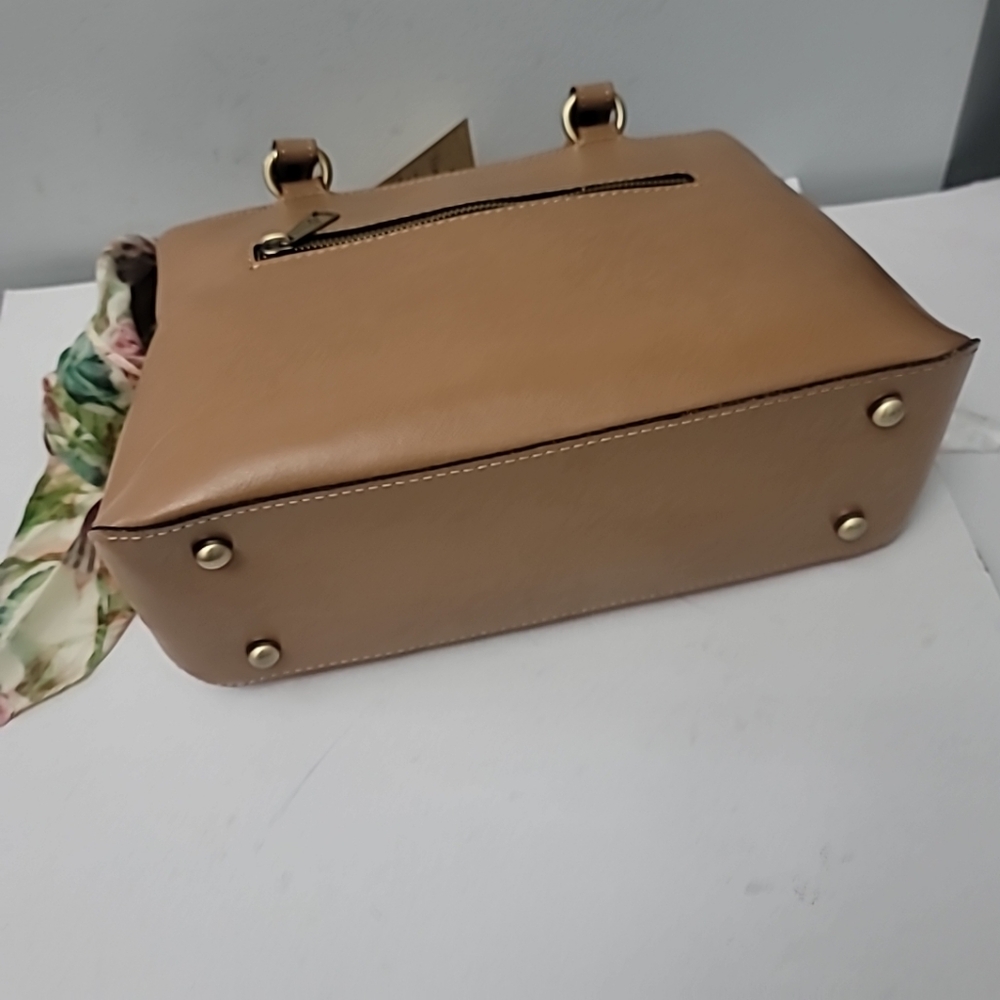 Patricia Nash Angela Satchel with Scarf - Seashell Tooled - Picture 10 of 10